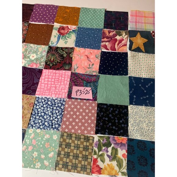 Patchwork Quilting Squares Lot 120 Pieces 2.5" Mixed Patterns & Colors Cotton Fa - Picture 7 of 7